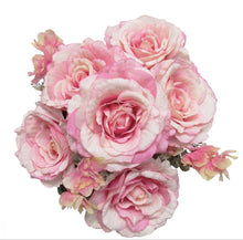 Load image into Gallery viewer, Open Hybrid Rose w/ Eucalyptus Bloom -Pink Bouquet