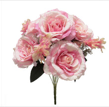 Load image into Gallery viewer, Open Hybrid Rose w/ Eucalyptus Bloom -Pink Bouquet