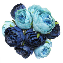 Load image into Gallery viewer, Two Tone Peony Blue Bouquet